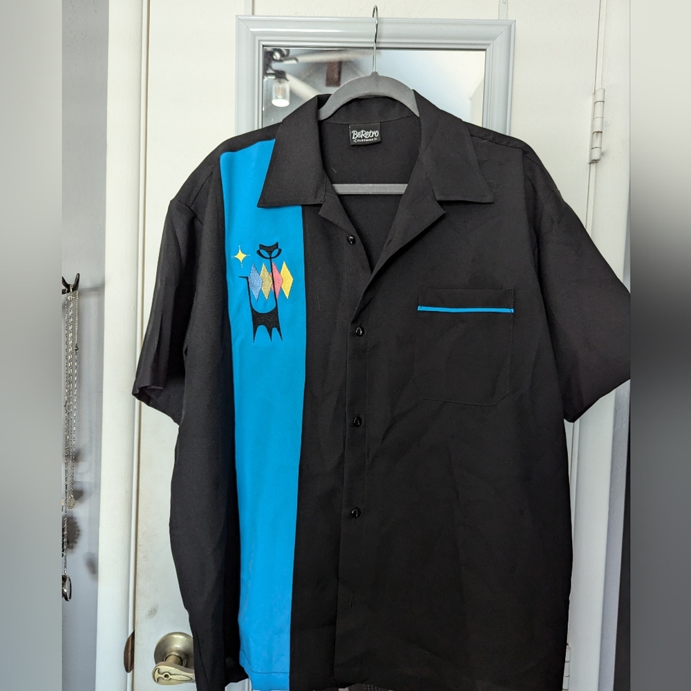 Be Retro embroidered bowler shirt